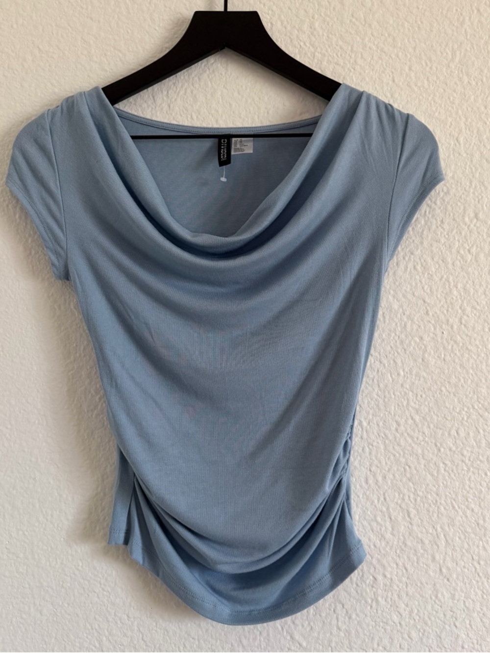 h&m cowl neck short sleeve top
